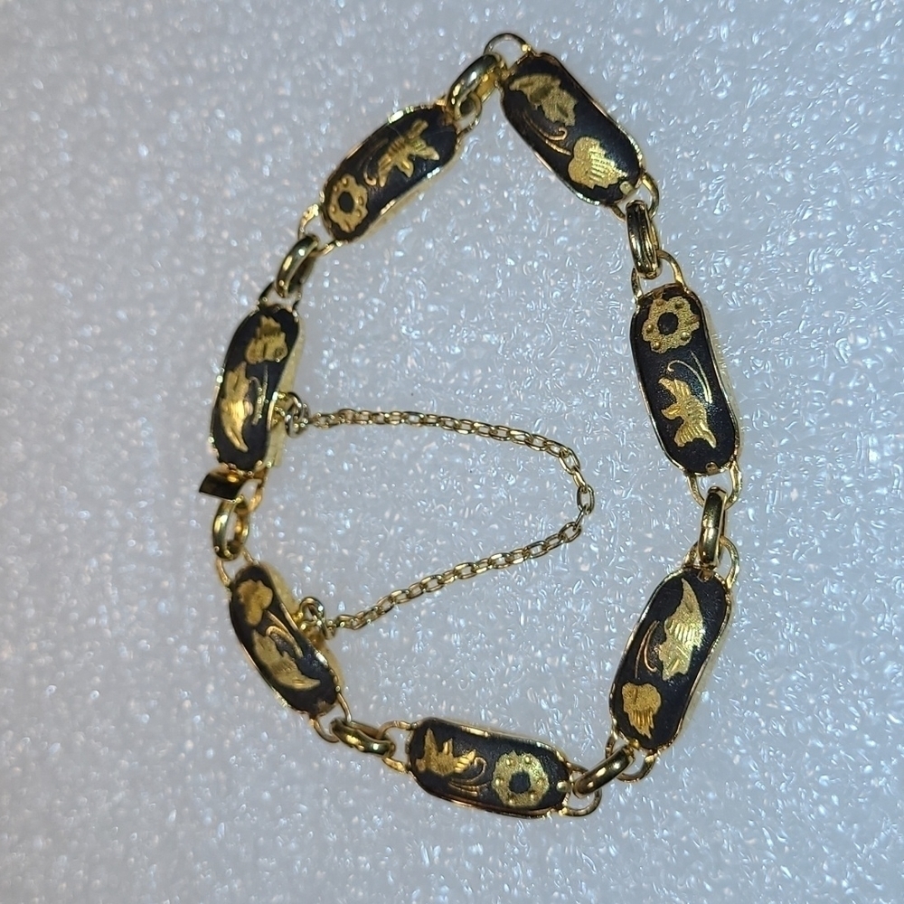 Damascene Vintage Stamped IA Bracelet